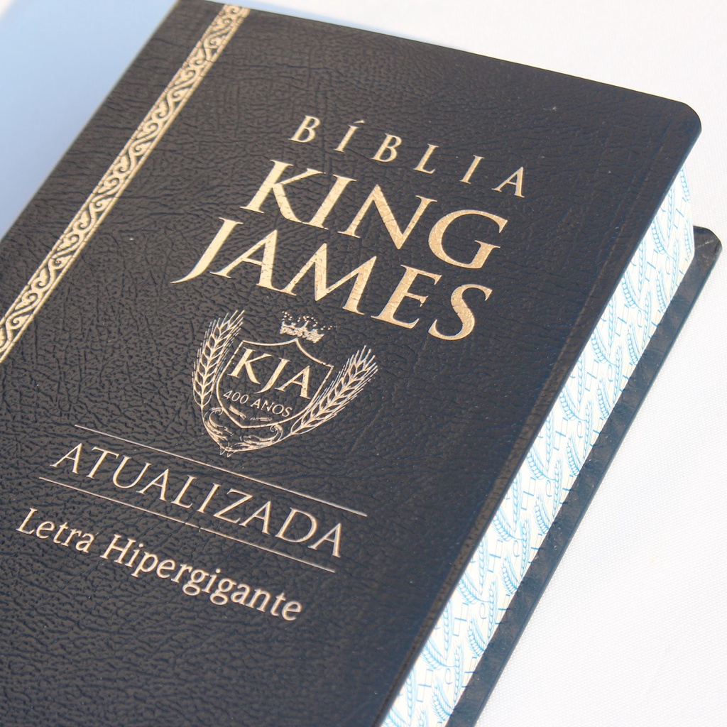 Bíblia King James Atualizada | Coverbook | Letra Hipergigante | Azul ...