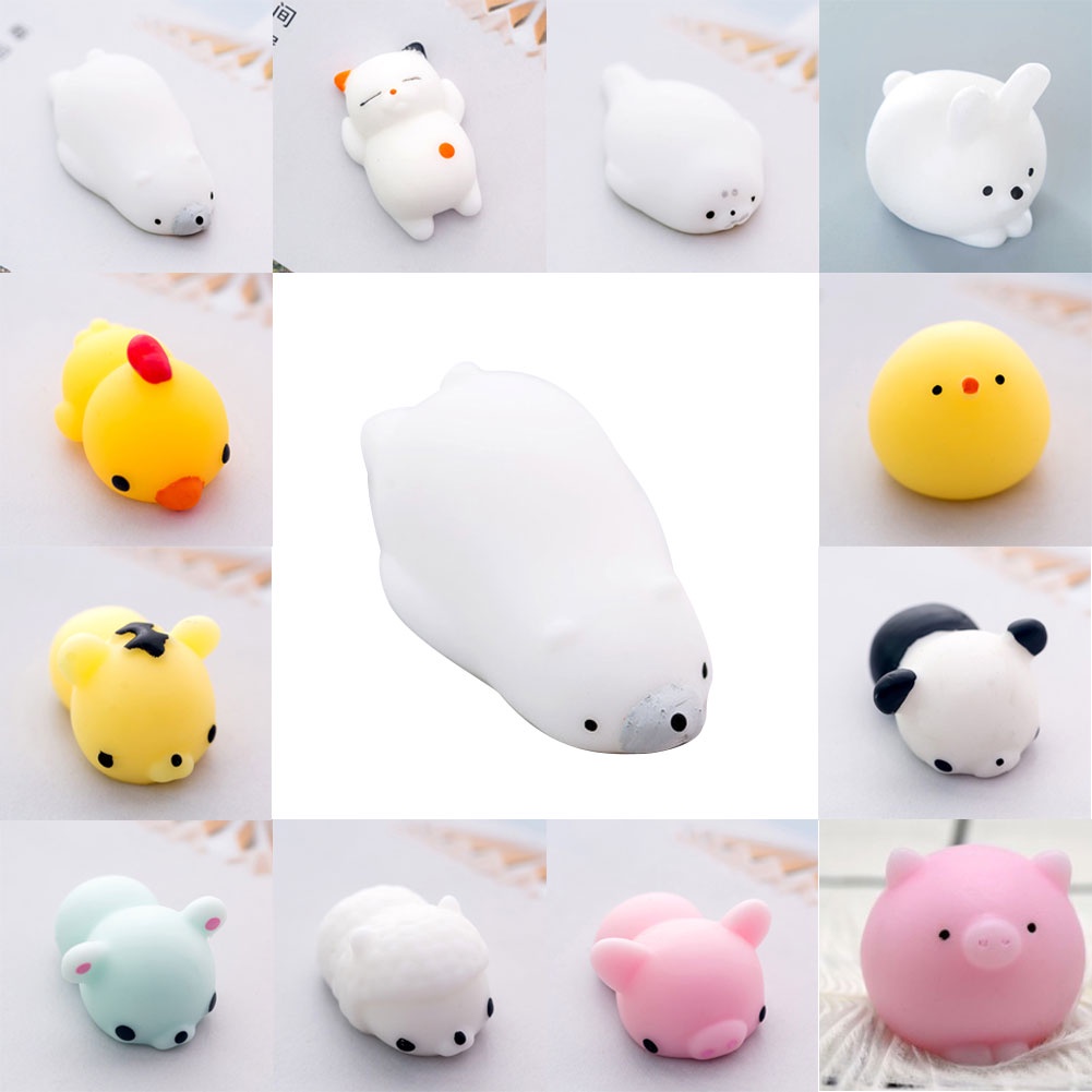 6pcs Mini Animal Squishy Stress Relief Animal Toys Chick Shape Mochi  Squeeze Stress Relief Toys | Shopee Brasil