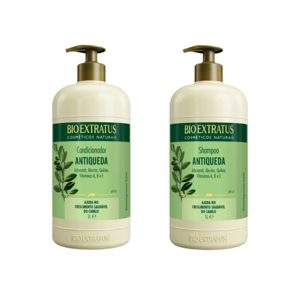 Kit Jaborandi Bio Extratus Antiqueda Crescimento Rápido 2L Shampoo + Condicionador