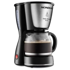 Cafeteira Elétrica Jarra em Vidro Mondial Preto Inox Dolce Arome C-3018 Xícaras 127v