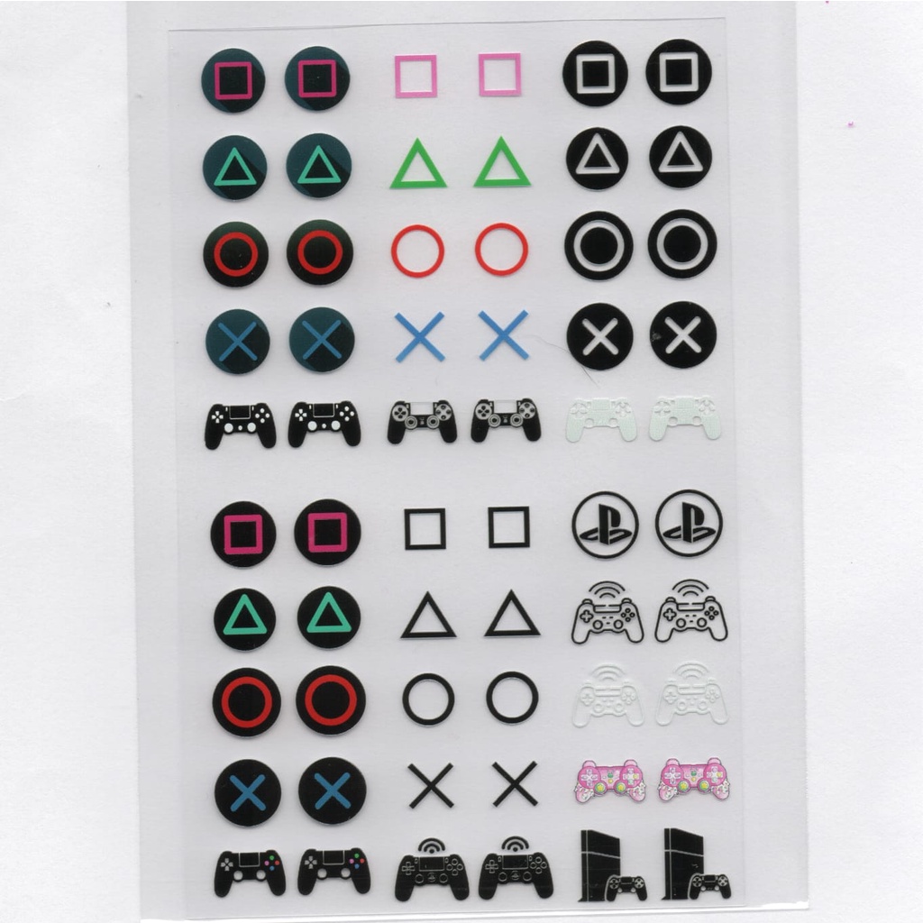 60 adesivos de unha 3D video game ps4 PRÉ PRONTO - modelo 533-3