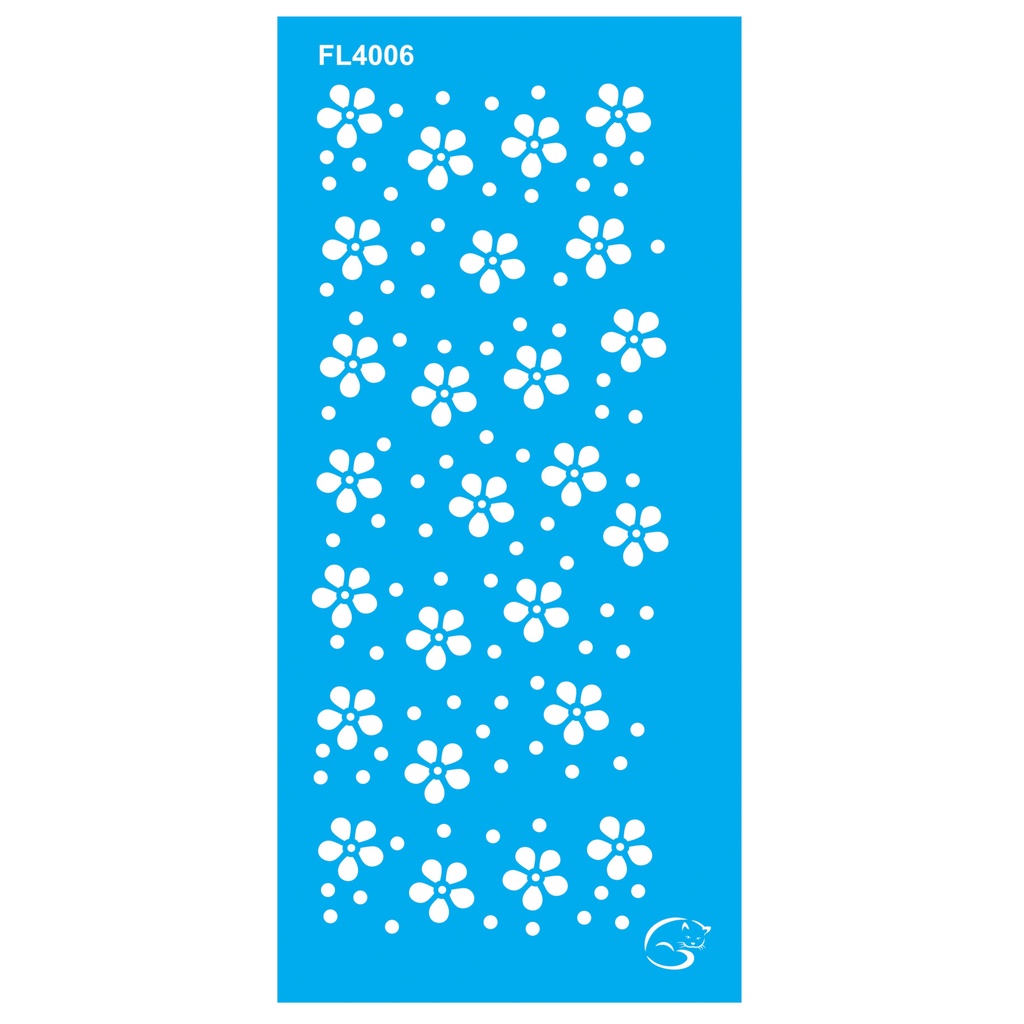 Stencil 7x15 - FL4006 - Margarida com bolinha em Oferta na Shopee