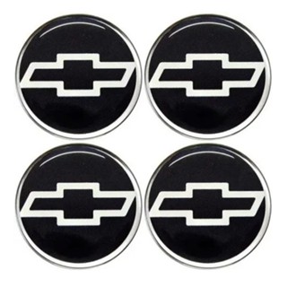 Emblema Resinado Calota Gm preto c/prata Adesivo 48mm 4 Unid em Oferta na Shopee