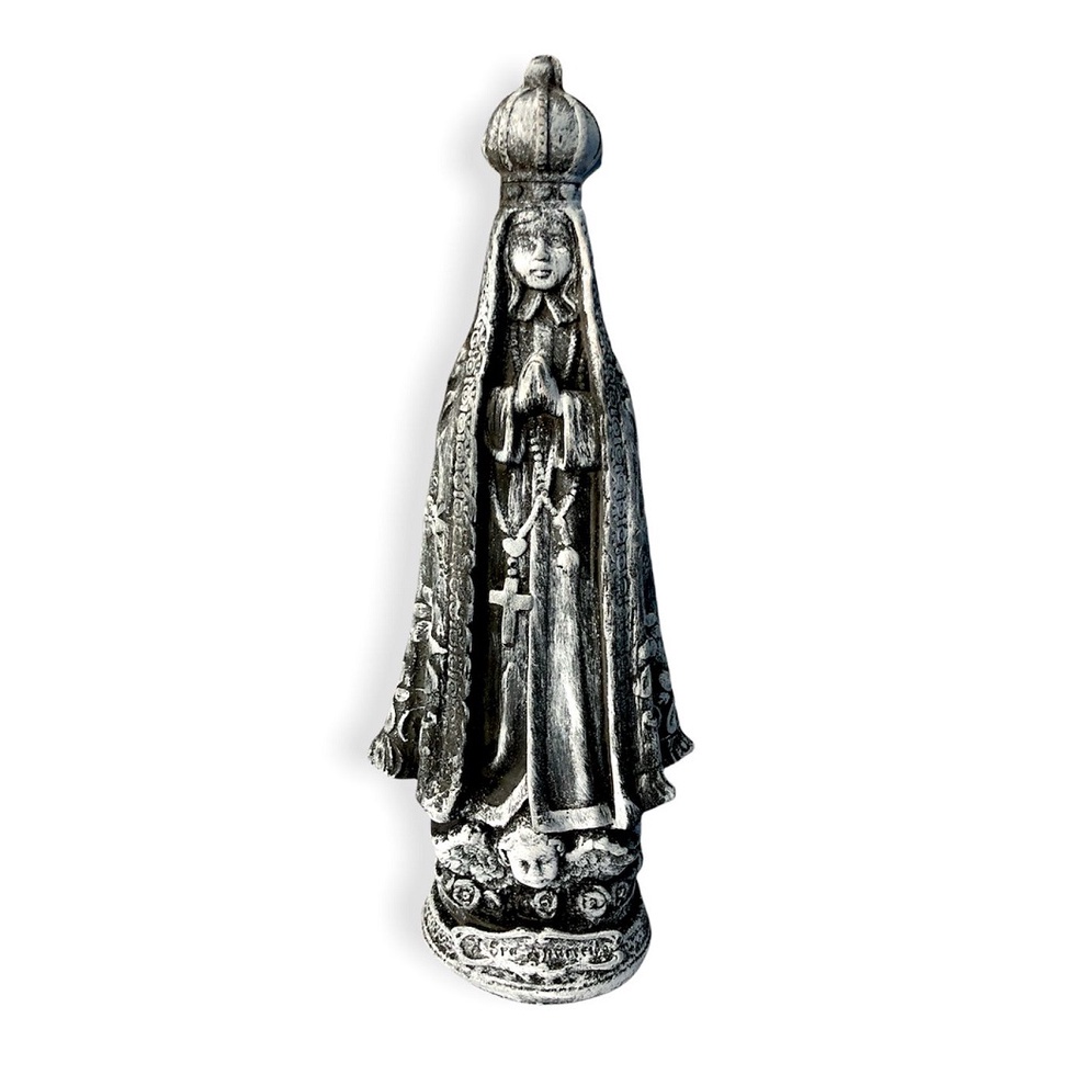 Imagem Nossa Senhora Aparecida Marmore Gesso Premium 20cm