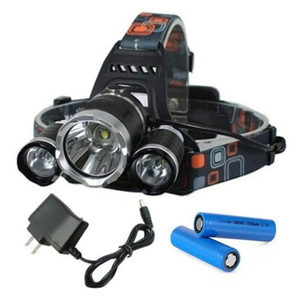 Lanterna de Cabeça Profissional Led Cree T6 3 Funções Potente farol Led