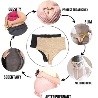 Calcinha Cinta Alta Compressão Lingerie Fio Dental Duplo Modeladora Zero Barriga