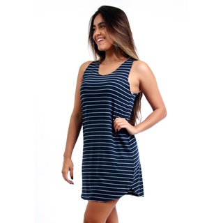 Camisola Listrada vestido feminino verão 10863