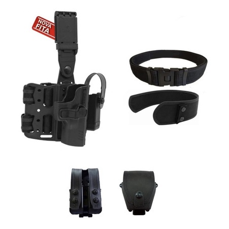 Coldre De Perna Pro Sr2 Bélica Militar + Cinto + Acessórios