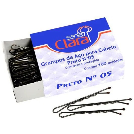 Grampo de Aço para Cabelo Número 5 com 100 Unidades