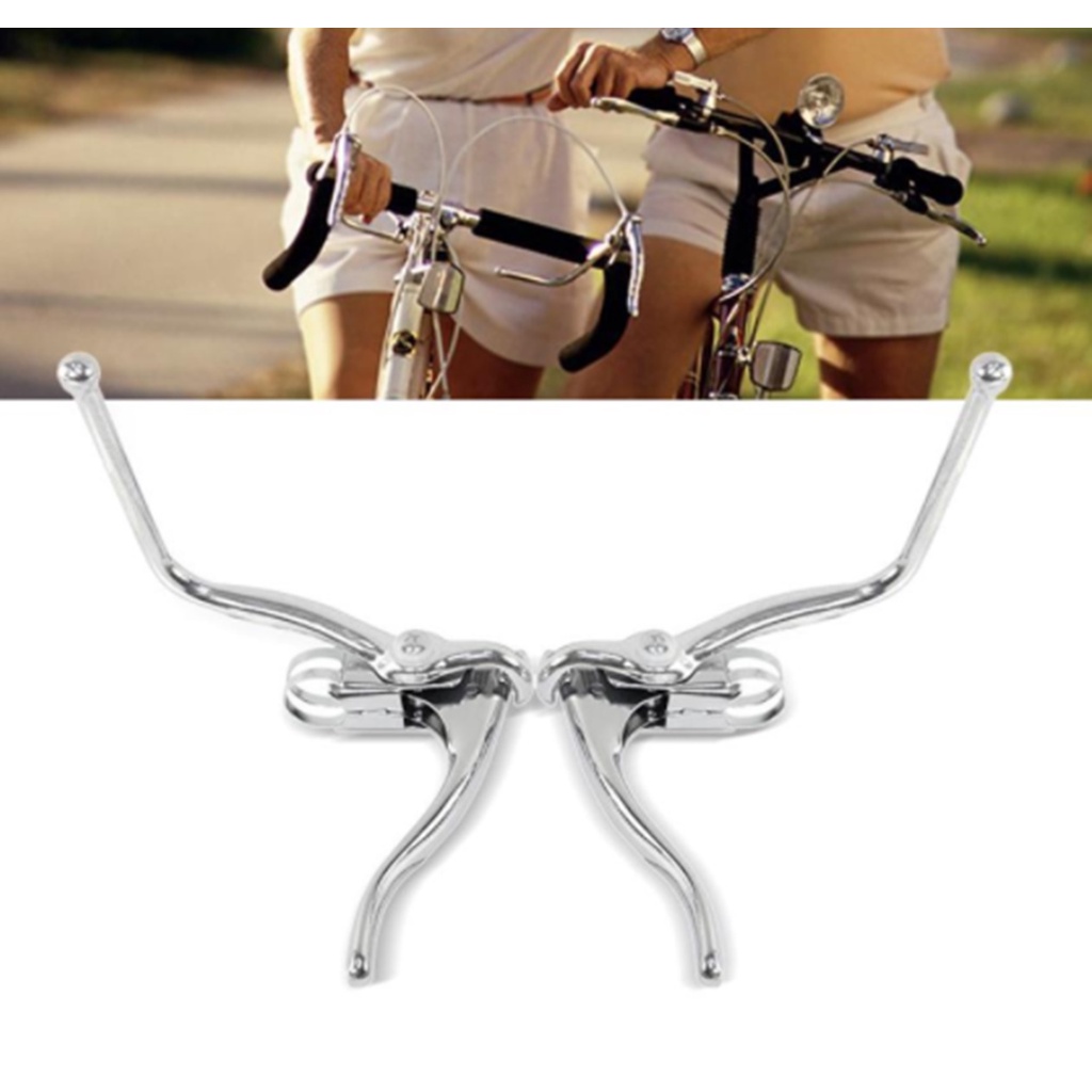 Manete De Freio Duplo Para Speed Caloi 10 Monark 10 Antiga Alumínio Aço Prata em Oferta na Shopee