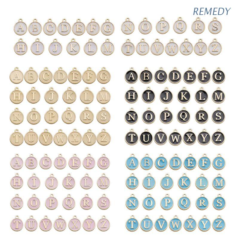 Remedy 26pcs Alphabet Letter Enamel Charms Double Sided Initial Pendant A Z Alphabet Charm For Necklace Bracelet Jewelry Making Shopee Brasil