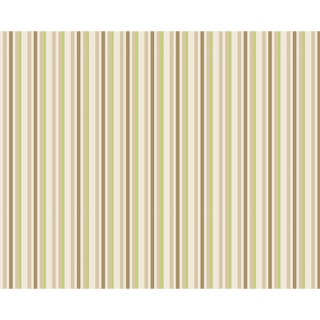 Tecido tricoline, microfibra ou gabardine - Listrado - Bege com Verde - 0.50CM