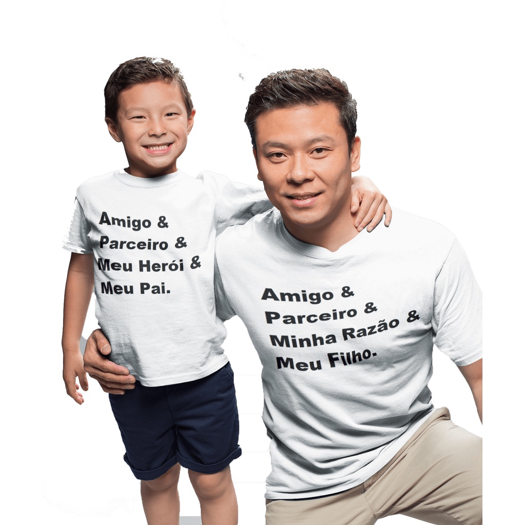 Kit camisa tal pai tal filho presente dia dos pais e filho camiseta pai e filho Shopee Brasil