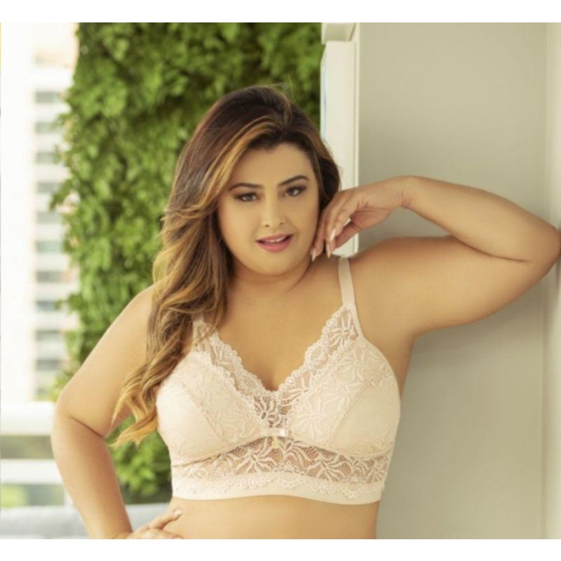 Soutien Sem Bojo Plus Size Em Renda E Poliamida Shopee Brasil 6816