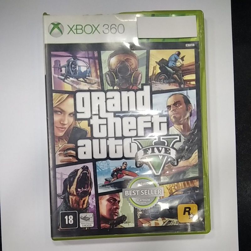 GTA 5 Grand Theft Auto V Xbox 360 mídia física original