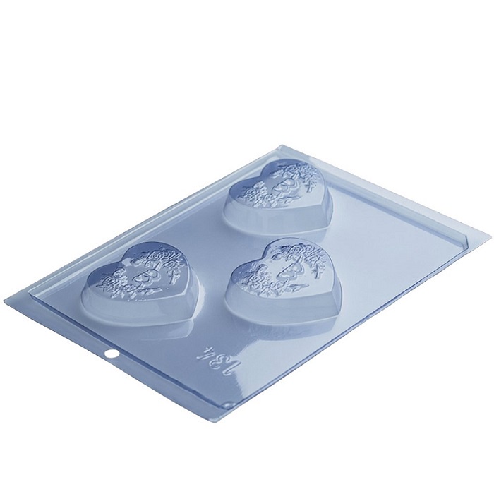 1~5 Forma Simples CORAÇÃO DECORADO em Acetato PORTO Para Doces de Chocolate e Confeitaria. P134 - N2 em Oferta na Shopee