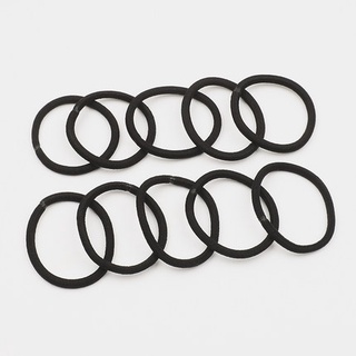 10 Pcs Simples Preto Elástico Faixas De Cabelo Elásticos Rabo De Cavalo Titular Acessório