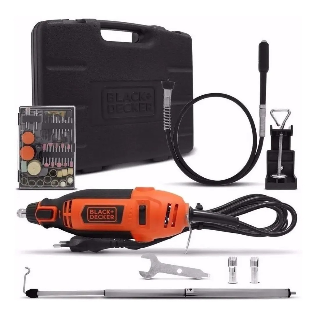 Micro Retifica 180w Com 113 Peças Rt18ka Black Decker 110v