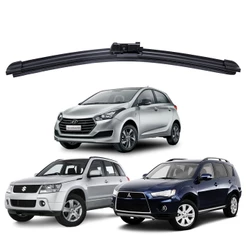 Par Palhetas Limpador Parabrisa Dianteiro Hb20 Outlander Vitara