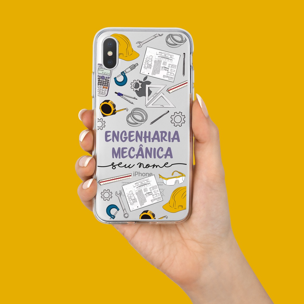 Capa Capinha de Celular Personalizada com sua Profissão - Engenharia Mecânica
