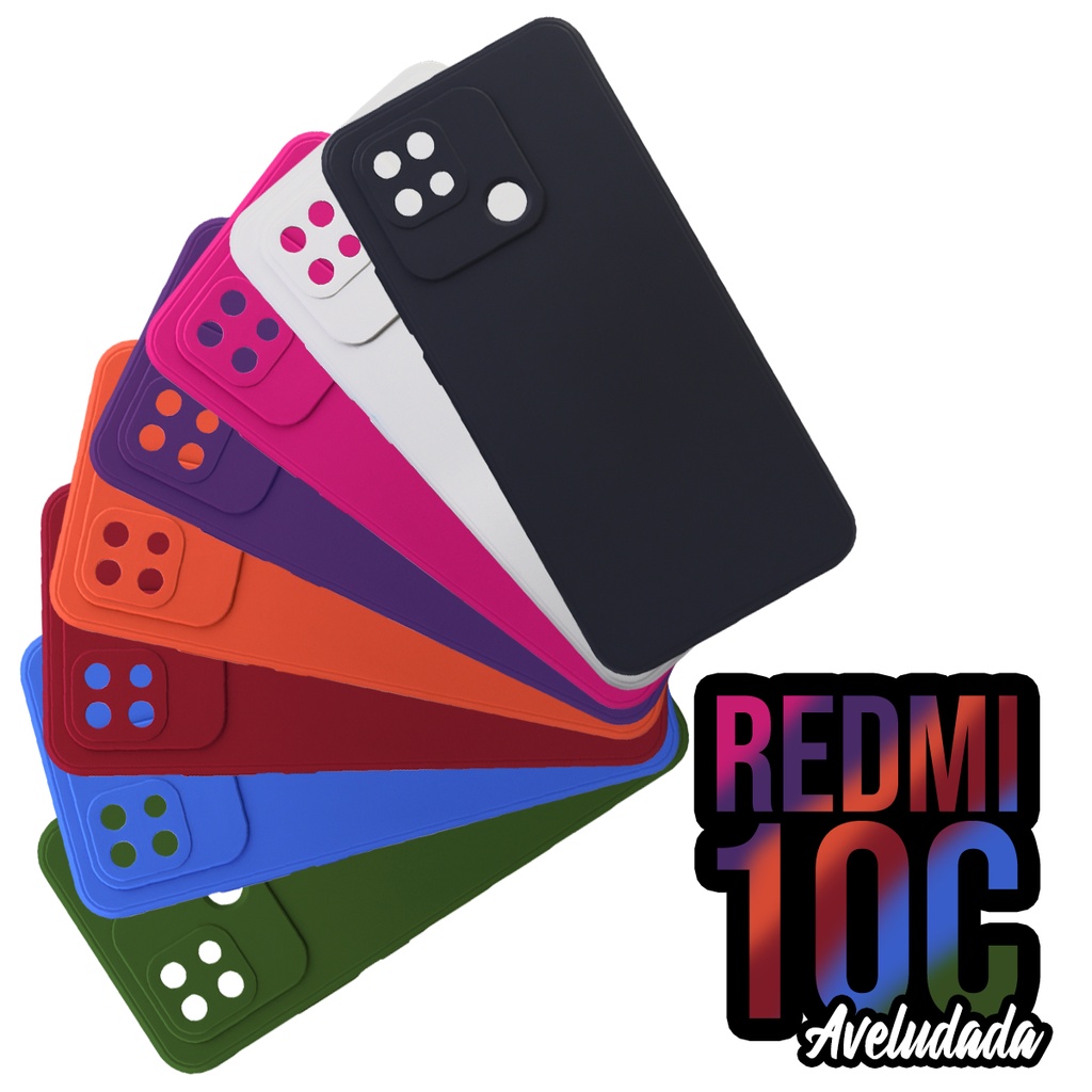 Capa Capinha case Silicone Premium aveludada Compativel Novo Xiaomi Redmi 10C 4G India tela 6.71