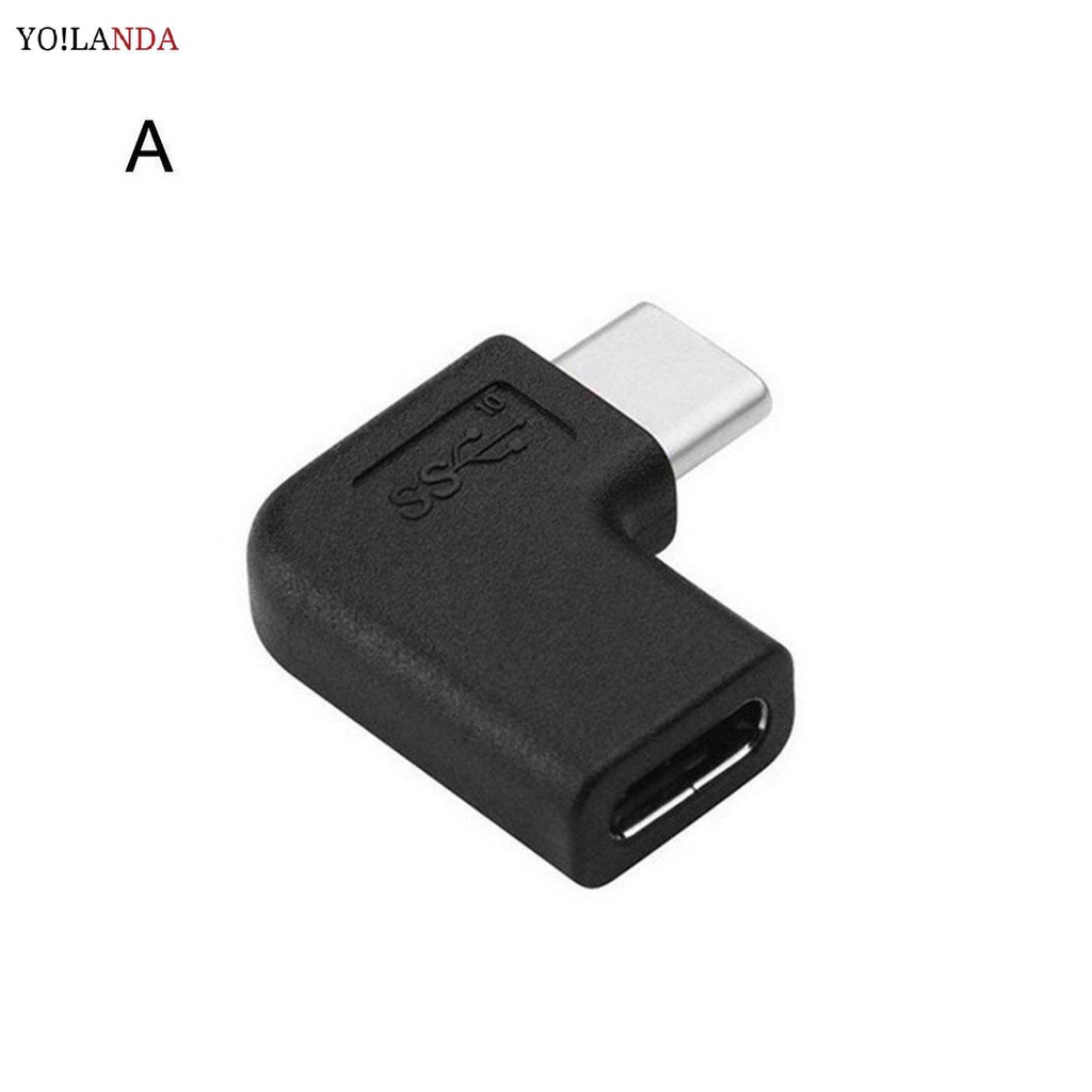 2pcs 90 Degree Usb C Type C Male To Female Adapter Right Angled Adapter Promoção Escorrega O Preço