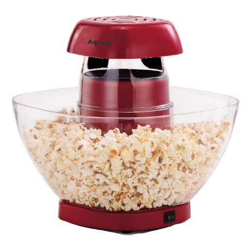 Pipoqueira Elétrica Amvox 1200W Vermelha Sem Óleo Reservatório de 360º APC 017