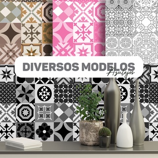 Papel de Parede Adesivo Lavável Para Cozinha Banheiro Azulejo Diversos Modelos Rolo 1m