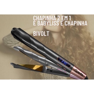 PRANCHA Chapinha 2 em 1 e BABYLISS Quanta QTPM10 Bivolt | Shopee Brasil