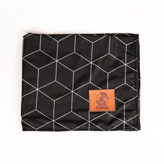 Manta Cobertor Para Pet Cachorro e Gato Mabuu Pet - Linhas Geométricas Preta em Oferta na Shopee