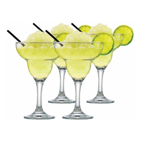 Jogo de Taças de Vidro Margarita Para Drink 300ml 4 Pcs - Ruvolo - Home & Living