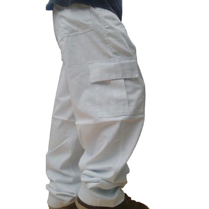 Calça Cargo Caqui Unissex Sarja 100% Algodão