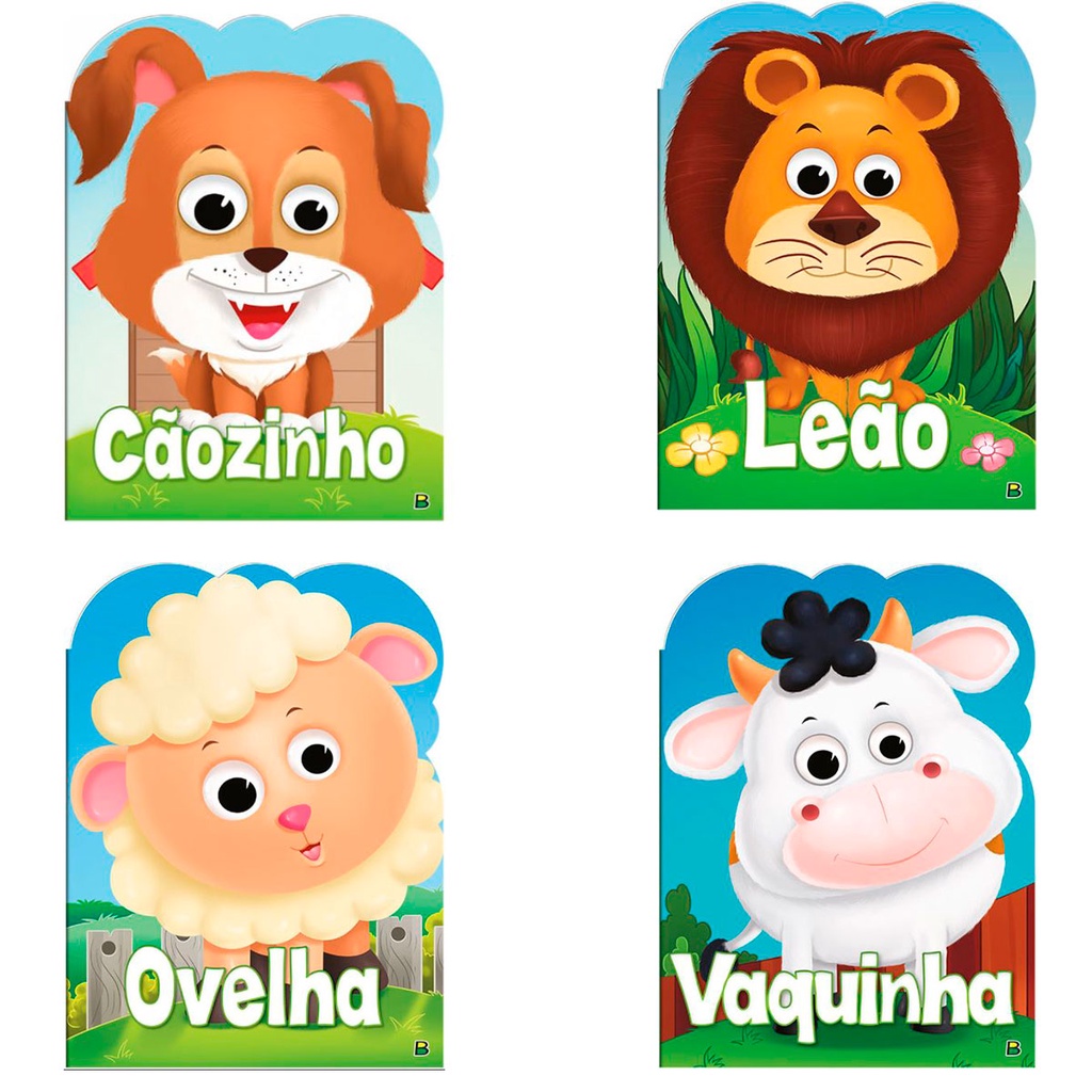 Kit com 4 Livros Infantil Educativo para Ler Histórias dos Animais Coleção Olha quem sou