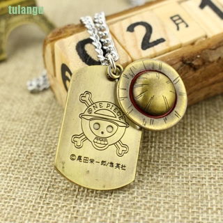 1Pc Colar Anime Pingente One Piece/Luffy/Chapéu De Palha E Crânio/Cachorro