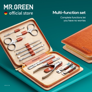Conjunto Manicure Mr.Green 12 Em 1 Função Completa Kit Profissional Pedicure Aço Inoxidável Conjuntos Com Estojo De Couro Portátil Idéia Presente em Oferta na Shopee