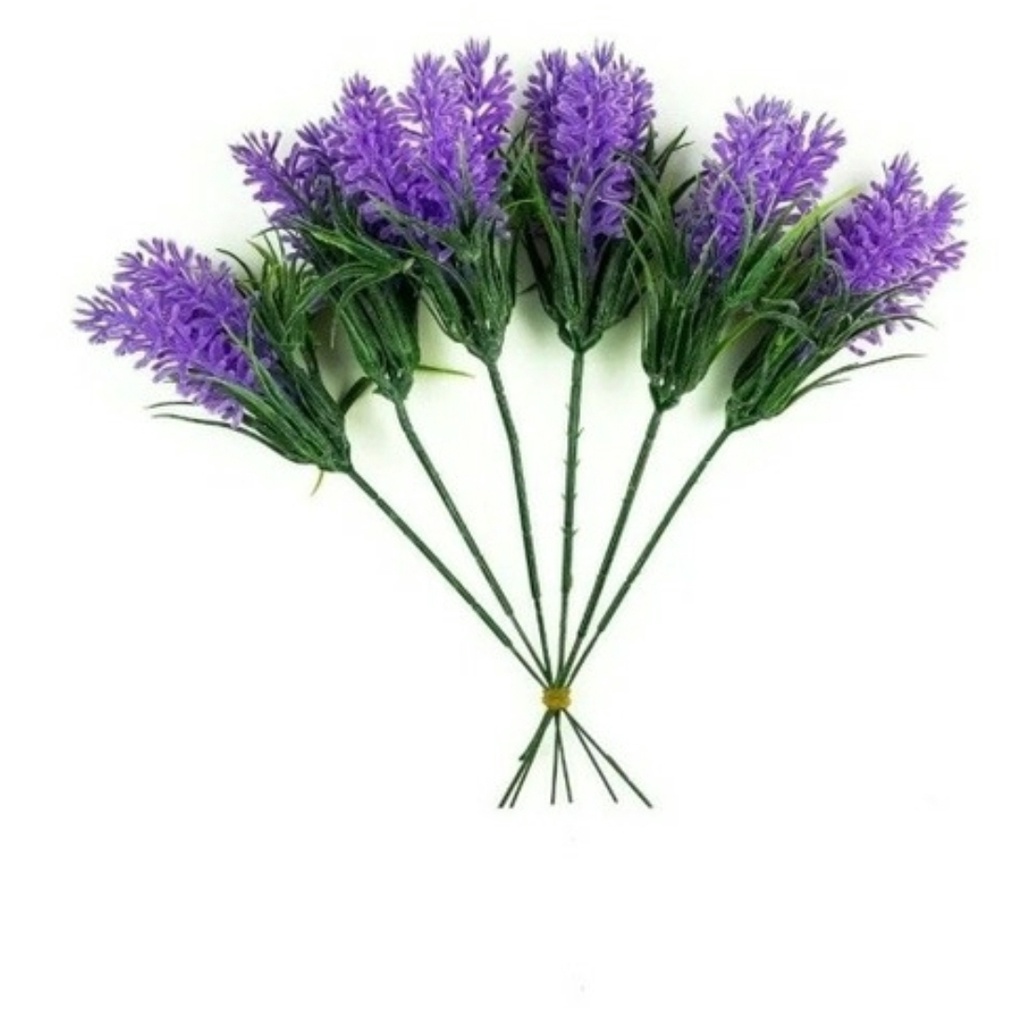 Kit 6 Galhos De Flor Lavanda Artificial Toque Real Decoração | Shopee Brasil