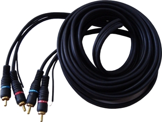 Cabo Rca 5 Metros Dupla Blindagem Conector Banhado Ouro
