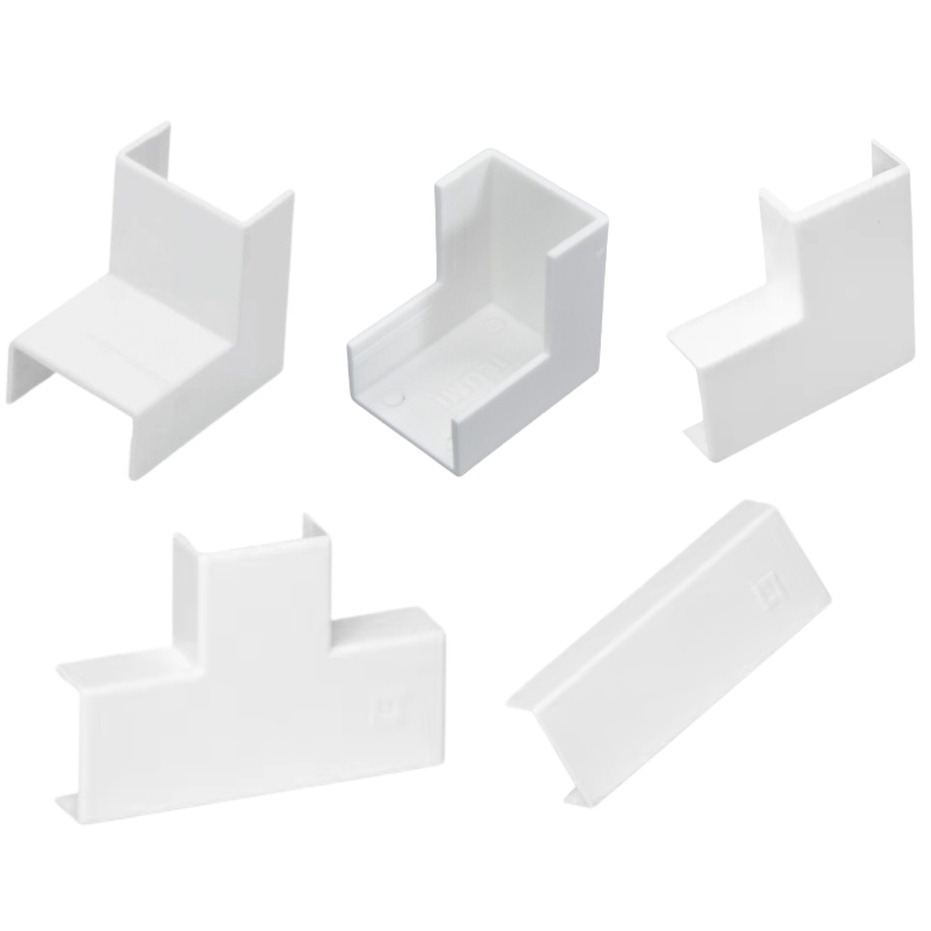 Kit 2 Sistema X Cotovelo, Luva , Te Branco 10x20mm Para Canaleta Ilumi