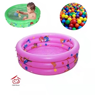 Piscina Infantil Inflável Praia Brinquedo Bolinhas Bebê 60cm 80cm 3 Anéis