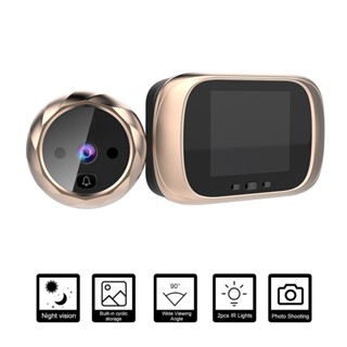 Visor Digital De Porta Câmera Peephole 2,8 Polegadas Tela LCD Visão Noturna Tiro Fotográfico Monitoramento Para Segurança Doméstica em Oferta na Shopee