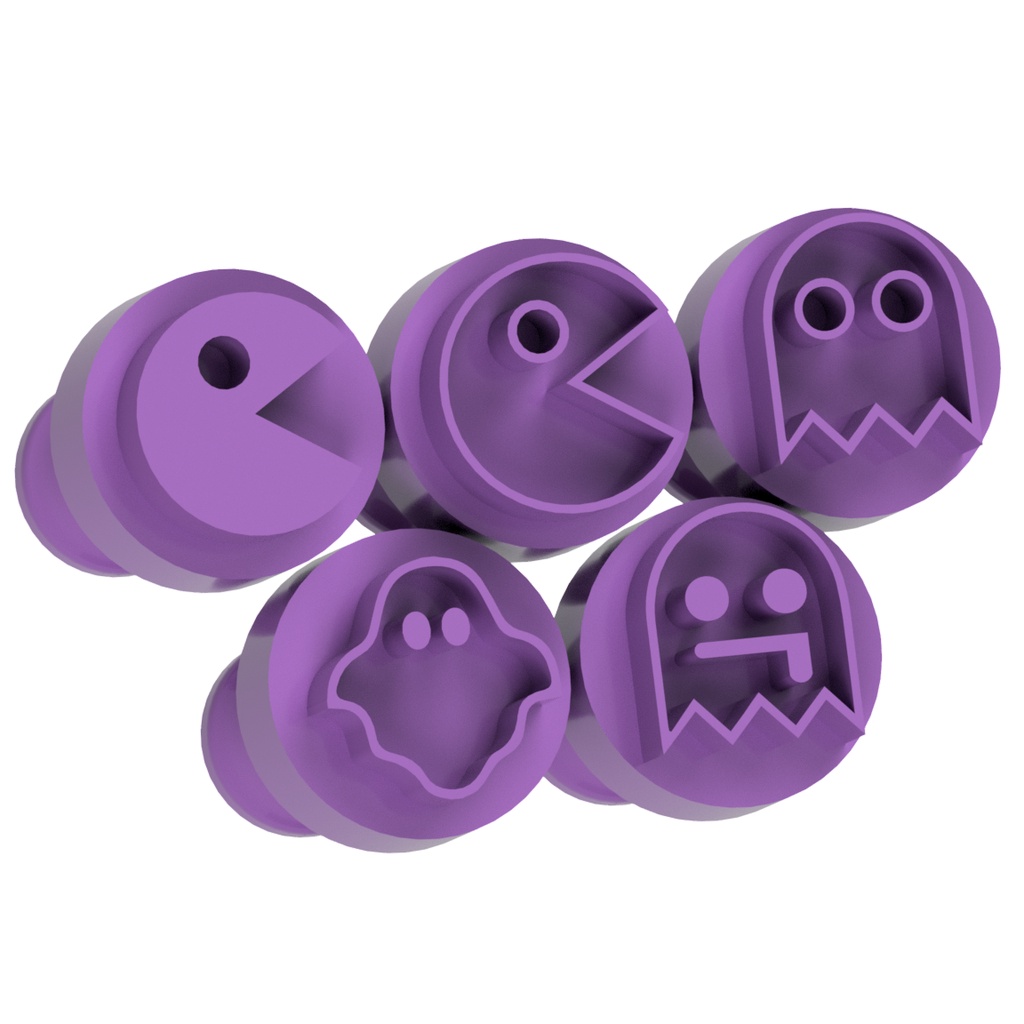 Carimbo para Brigadeiro e Doces - Pac Man - Kit com 5 unidades