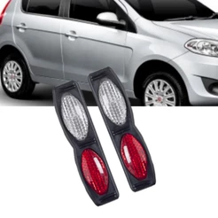 Protetor Porta Automotivo Cristal/Vermelho Carro Refletor Olho De Gato PROMOÇÃO SHOPEE