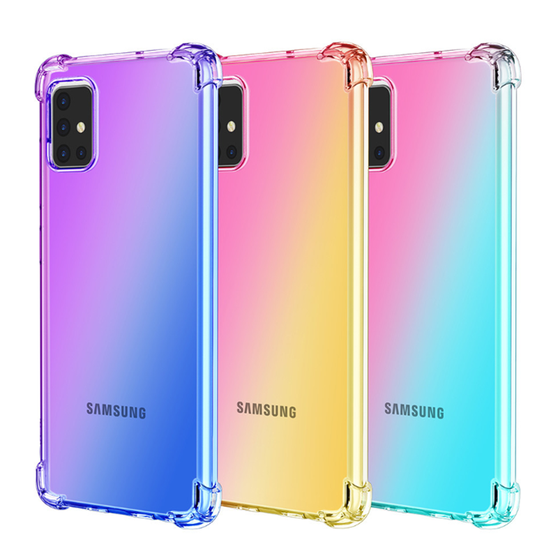 Capa De Celular Samsung Galaxy A11 A21 A21s A31 A41 Gradient Silicone Transparent Cover Soft Case Capinha