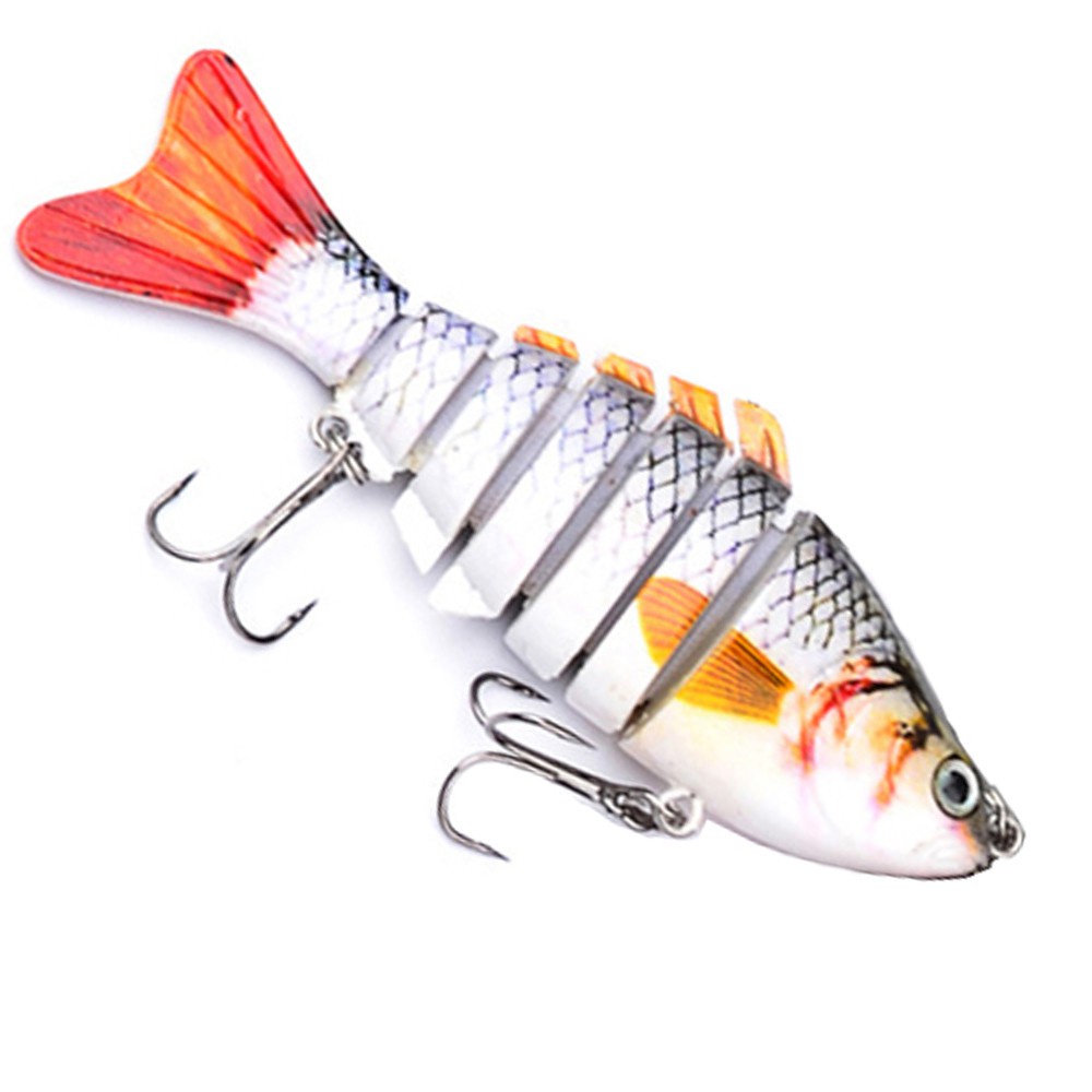 Pesca Wobblers Lifelike Fish Lure 7 Segmento 10cm 15.6g Crankbait Isca Dura Artificial Lenta Robalo