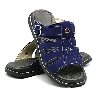 Sandália Franciscana Anti Stress Chinelo Masculino em Couro Legitimo