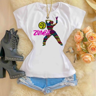Tshirts feminina poliéster - Zumba em Oferta na Shopee