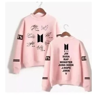 Moletom Gola Redonda Algodão Unissex Bts Kpop Grupo