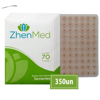 Kit 5 Placas Auriculoterapia Ponto Semente 350un Micropore