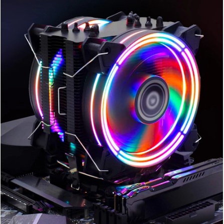 GMRGB-CPU Cooler 6 tubos, 4 pinos, GF206, PWM, RGB, silencioso, Intel LGA 1700, 1200, 1150, 1151, 1155, 2011/E5/X79/X99/AMD AM2/AM3/AM4