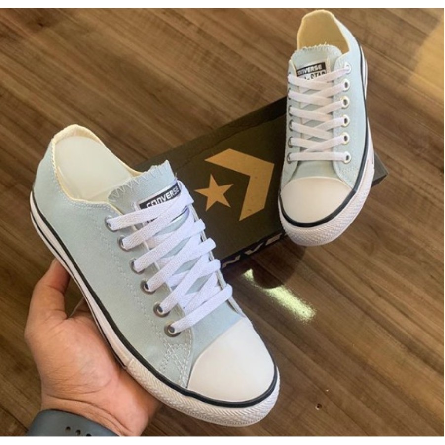 Tenis All Star Azul Bebe Feminino Cano Baixo Na Promocao Shopee Brasil